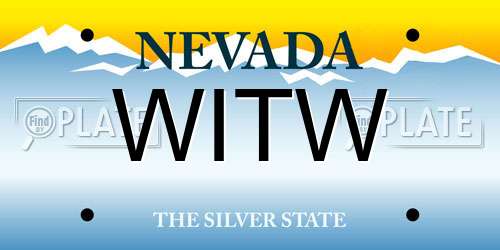 WITW Nevada License Plate