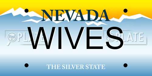 WIVES Nevada License Plate