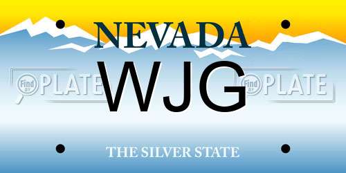 WJG Nevada License Plate