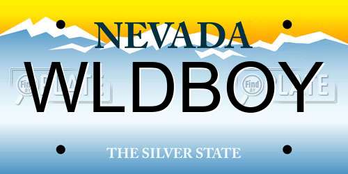 WLDBOY Nevada License Plate