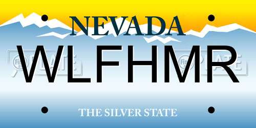 WLFHMR Nevada License Plate