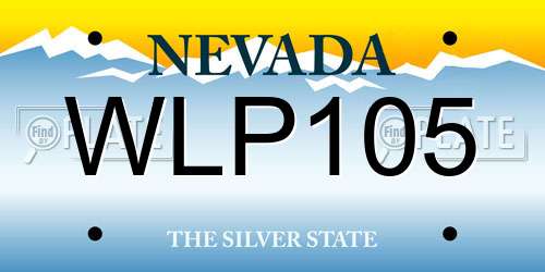 WLP105 Nevada License Plate