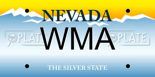 WMA Nevada License Plate