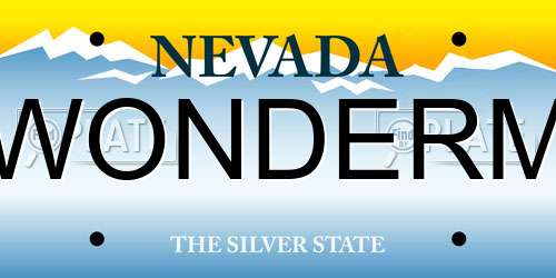 WONDERM Nevada License Plate