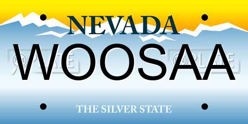 WOOSAA Nevada License Plate