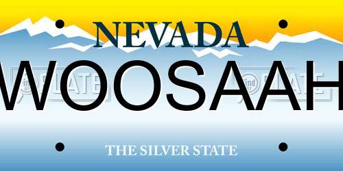 WOOSAAH Nevada License Plate