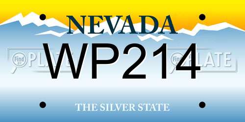 WP214 Nevada License Plate