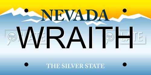 WRAITH Nevada License Plate