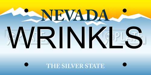 WRINKLS Nevada License Plate