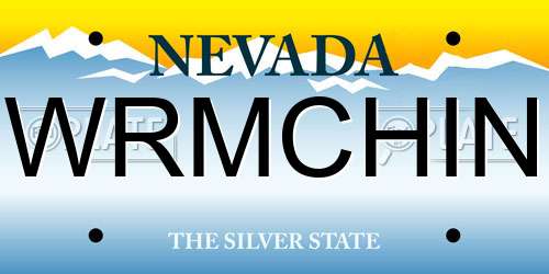 WRMCHIN Nevada License Plate