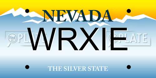 WRXIE Nevada License Plate