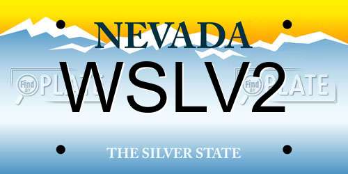 WSLV2 Nevada License Plate