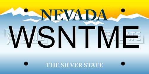 WSNTME Nevada License Plate