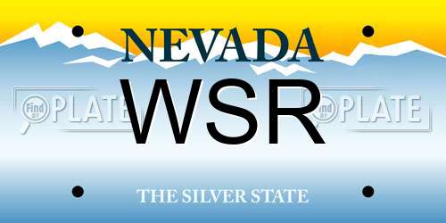 WSR Nevada License Plate