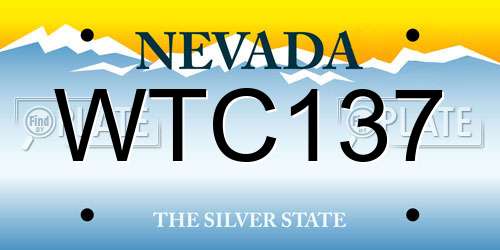 WTC137 Nevada License Plate
