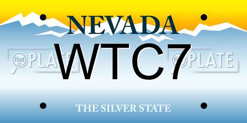 WTC7 Nevada License Plate