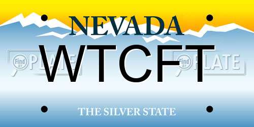 WTCFT Nevada License Plate