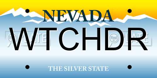 WTCHDR Nevada License Plate