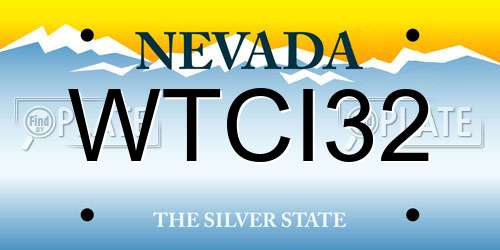 WTCI32 Nevada License Plate