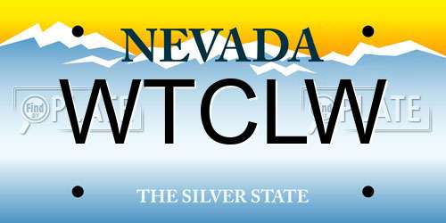 WTCLW Nevada License Plate