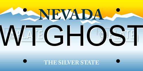 WTGHOST Nevada License Plate