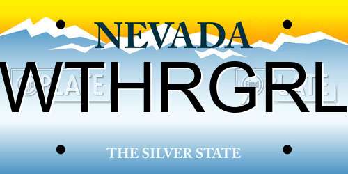 WTHRGRL Nevada License Plate