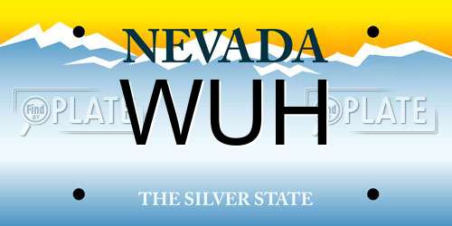 WUH Nevada License Plate