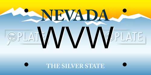 WVW Nevada License Plate