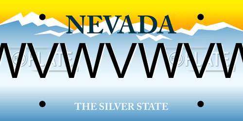 WVWVWVW Nevada License Plate