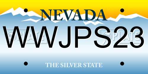 WWJPS23 Nevada License Plate