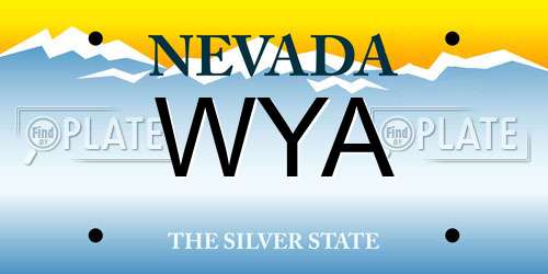 WYA Nevada License Plate