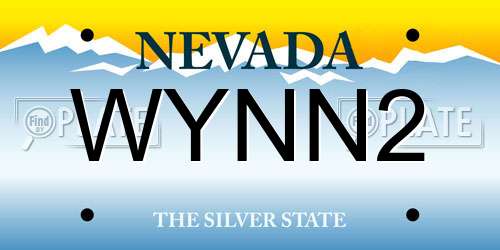 WYNN2 Nevada License Plate
