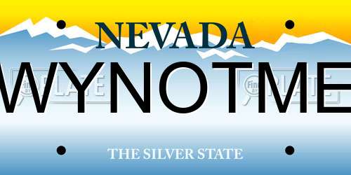 WYNOTME Nevada License Plate