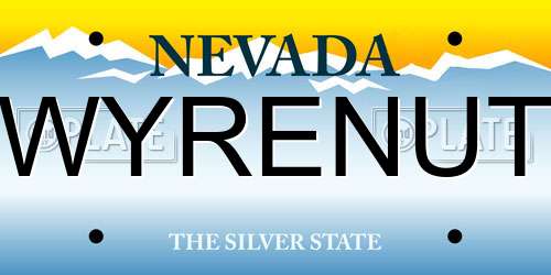 WYRENUT Nevada License Plate