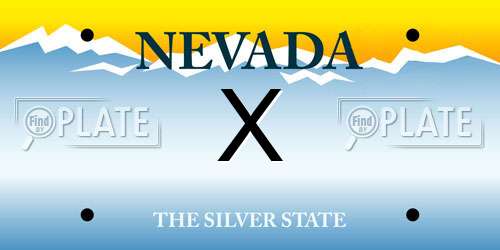 X Nevada License Plate
