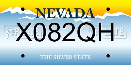 X082QH Nevada License Plate