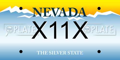 X11X Nevada License Plate
