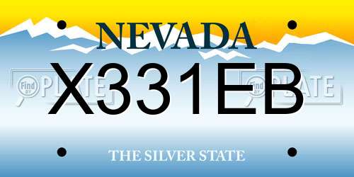 X331EB Nevada License Plate