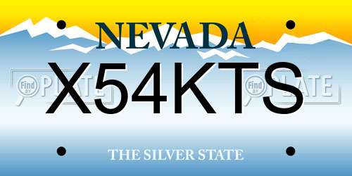 X54KTS Nevada License Plate