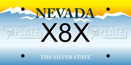 X8X Nevada License Plate