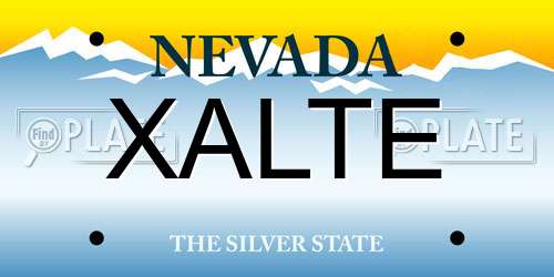 XALTE Nevada License Plate