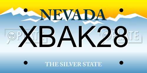 XBAK28 Nevada License Plate