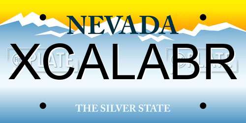 XCALABR Nevada License Plate