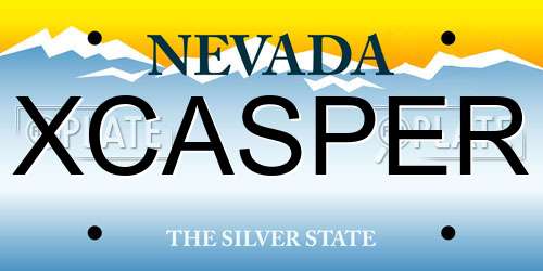 XCASPER Nevada License Plate