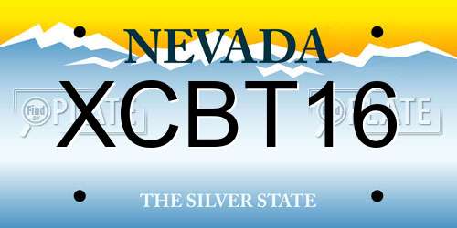 XCBT16 Nevada License Plate