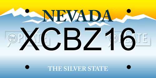 XCBZ16 Nevada License Plate
