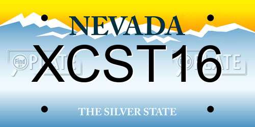 XCST16 Nevada License Plate