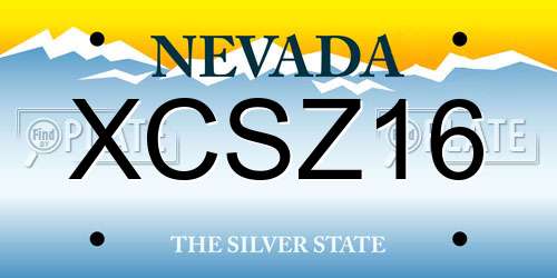 XCSZ16 Nevada License Plate