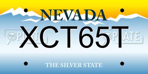 XCT65T Nevada License Plate