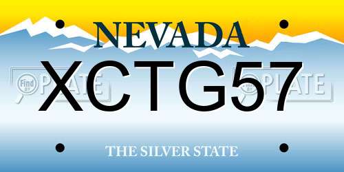 XCTG57 Nevada License Plate